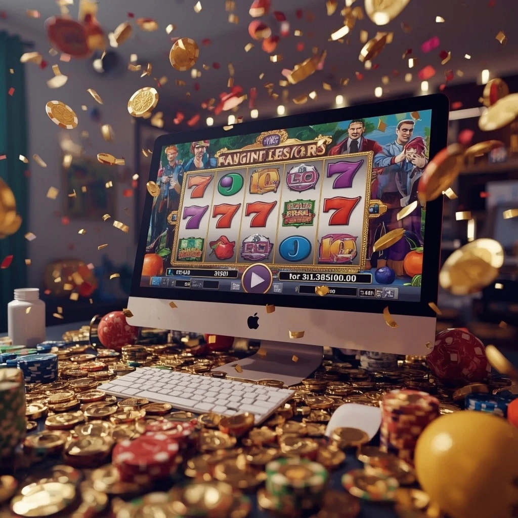 máquinas tragamonedas en la pantalla CYBER BET CASINO