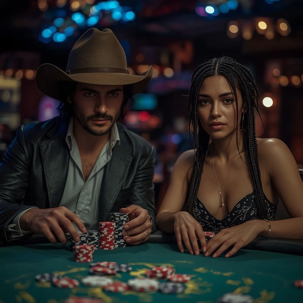 foto de dos jugadores de póker CYBER BET CASINO